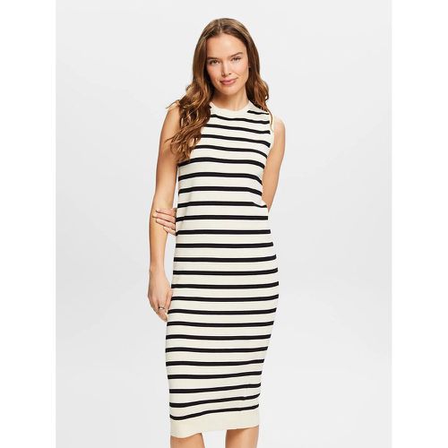 Striped Sleeveless Midi Dress in Cotton - Esprit - Modalova