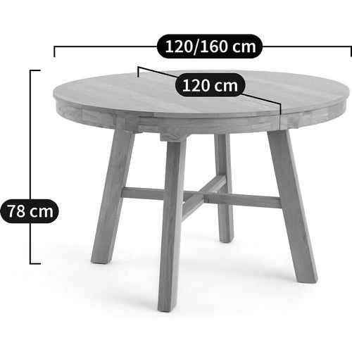 Zebarn Extendable Round Dining Table (Seats 4-8) - LA REDOUTE INTERIEURS - Modalova