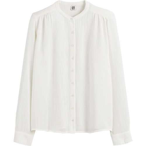 Cotton Mandarin Collar Blouse with Long Sleeves - LA REDOUTE COLLECTIONS - Modalova