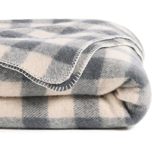 Romu Checked 100% Wool Blanket - LA REDOUTE INTERIEURS - Modalova