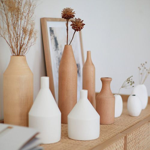 Idaho 28cm High Mango Wood Decorative Vase - LA REDOUTE INTERIEURS - Modalova