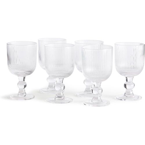 Set of 6 Ostri Ridged Wine Glasses - LA REDOUTE INTERIEURS - Modalova