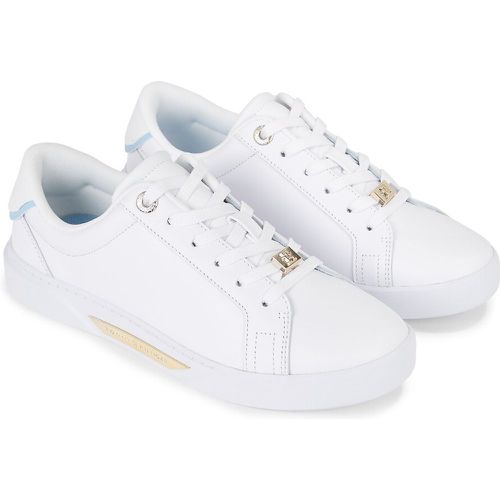Golden Leather Trainers - Tommy Hilfiger - Modalova