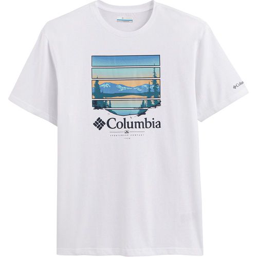 Path Lake Cotton T-Shirt with Logo Print and Short Sleeves - Columbia - Modalova