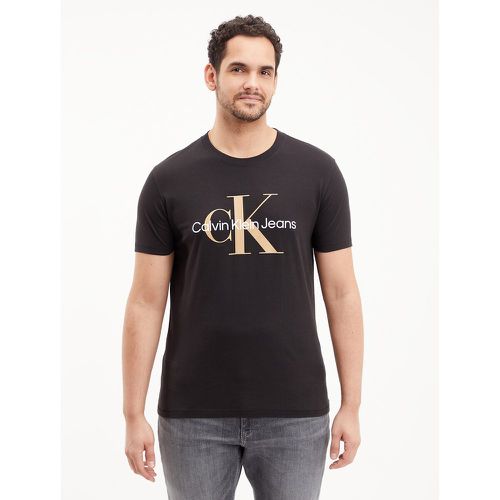 Logo Print Cotton T-Shirt with Crew Neck - Calvin Klein Jeans - Modalova