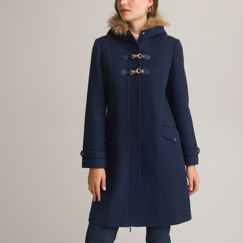Mid-Length Hooded Coat with Faux Fur Trim - Anne weyburn - Modalova