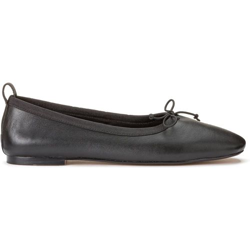 Leather Ballet Flats with Bow Detail - LA REDOUTE COLLECTIONS - Modalova