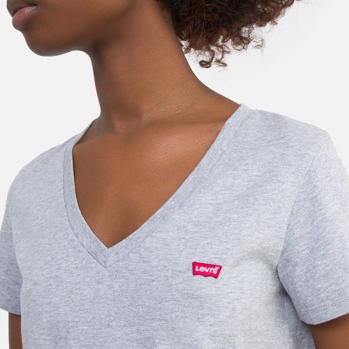 Perfect Cotton T-Shirt with V-Neck, Logo Print and Short Sleeves - Levi's - Modalova