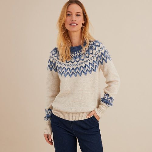 Recycled Jacquard Jumper with Crew Neck - Anne weyburn - Modalova