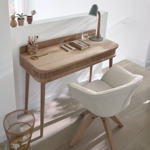 Laora Wood & Canework Desk with Drawer - LA REDOUTE INTERIEURS - Modalova