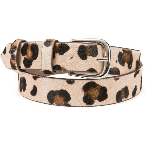 Leopard Print Leather Belt - LA REDOUTE COLLECTIONS - Modalova