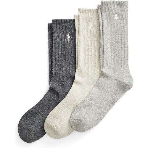 Pack of 3 Pairs of Crew Socks in Cotton Mix - Polo Ralph Lauren - Modalova