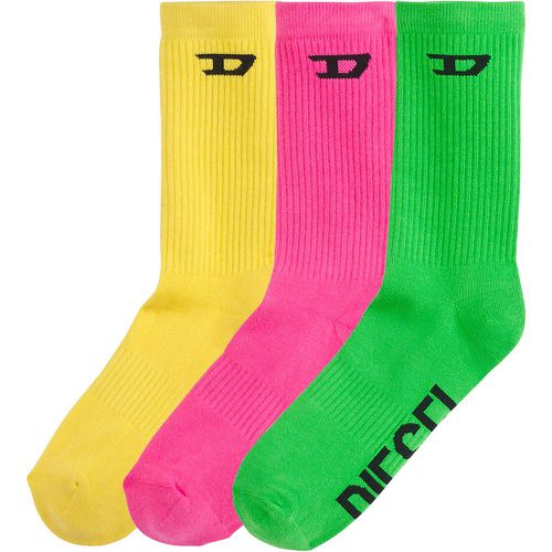 Pack of 3 Pairs of Socks in Cotton Mix - Diesel - Modalova