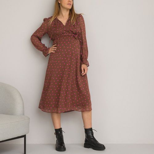 Recycled Maternity Midi Dress in Polka Dot Print - LA REDOUTE COLLECTIONS - Modalova