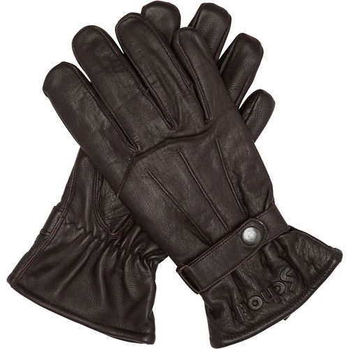 Leather 3D Logo Gloves - Schott - Modalova