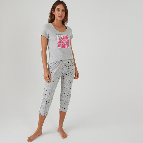 Organic Cotton Cropped Pyjamas - LA REDOUTE COLLECTIONS - Modalova