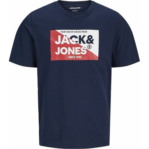 Logo Print Cotton T-Shirt with Crew Neck - jack & jones - Modalova