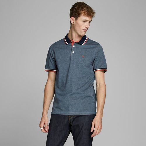 Cotton Pique Polo Shirt with Short Sleeves - jack & jones - Modalova