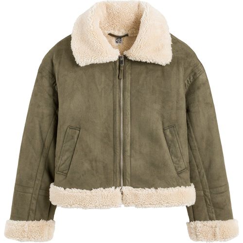 Recycled Faux Leather Jacket with Teddy Faux Fur Lining - LA REDOUTE COLLECTIONS - Modalova
