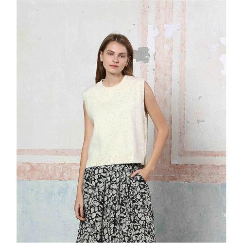 Sleeveless Chunky Knit Jumper with Crew Neck - SEE U SOON - Modalova