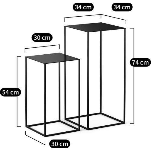 Romy Set of 2 Lacquered Metal Nesting Side Tables - AM.PM - Modalova