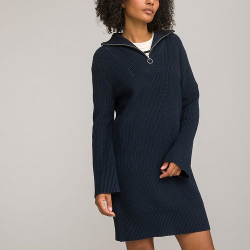 Half Zip Jumper Dress in Cotton Mix with Long Sleeves - LA REDOUTE COLLECTIONS - Modalova