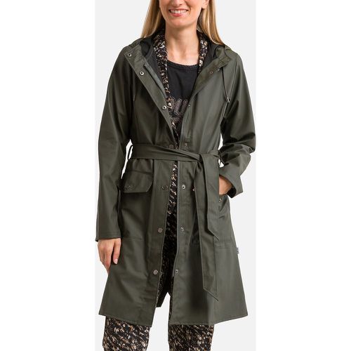 Curve W Long Trench Coat with Tie-Waist and Zip Fastening - Rains - Modalova