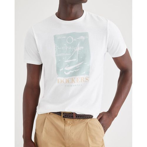 Printed Cotton T-Shirt with Crew Neck - Dockers - Modalova