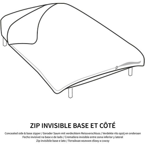 Scénario Plain 100% Cotton Zipped Duvet Cover - LA REDOUTE INTERIEURS - Modalova