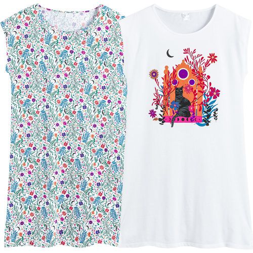 Pack of 2 Nightshirts in Printed Cotton - LA REDOUTE COLLECTIONS - Modalova