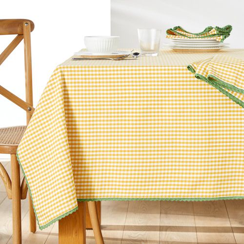 Trattoria Gingham Cotton and Linen Tablecloth - LA REDOUTE INTERIEURS - Modalova
