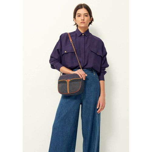 Divine Denim Shoulder Bag in Cotton/Leather - SESSUN - Modalova