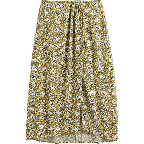 Floral Ruched Maxi Skirt in Cotton - LA REDOUTE COLLECTIONS - Modalova
