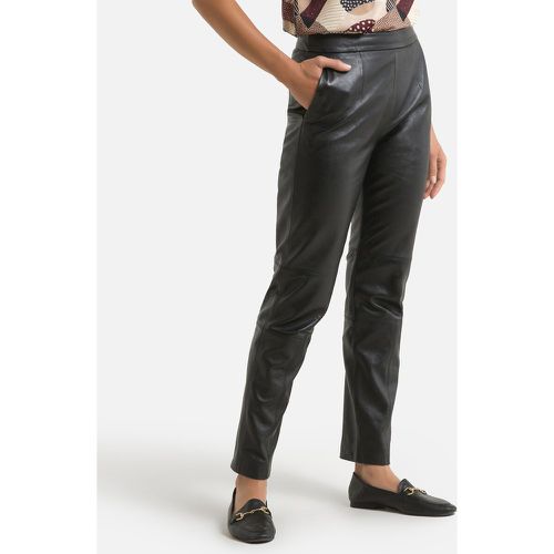 Ankle Grazer Peg Trousers in Leather, Length 27" - Anne weyburn - Modalova