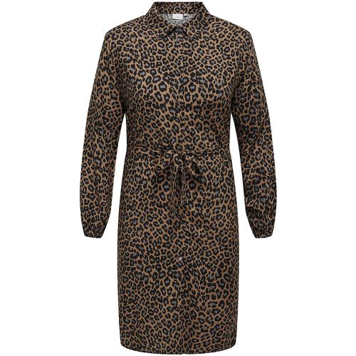 Mini Shift Dress in Leopard Print - ONLY CARMAKOMA - Modalova