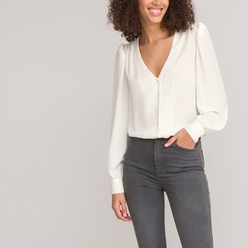 Recycled V-Neck Blouse with Long Sleeves - LA REDOUTE COLLECTIONS - Modalova