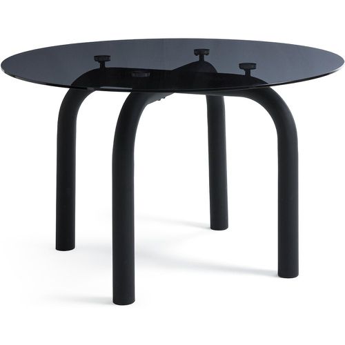 Polly Smoked Glass and Steel Round Table (Seats 4) - LA REDOUTE INTERIEURS - Modalova