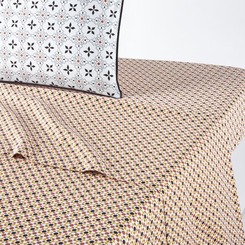 Teyben Tiled 100% Cotton Flat Sheet - LA REDOUTE INTERIEURS - Modalova