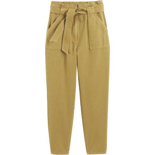Cotton Paperbag Trousers, Length 30.5" - LA REDOUTE COLLECTIONS - Modalova
