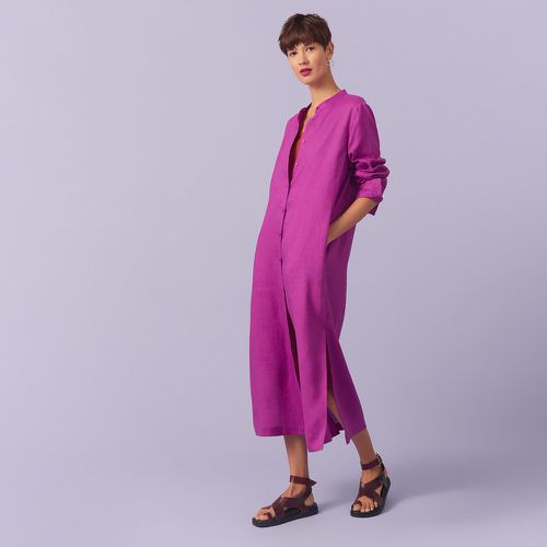 Linen Midaxi Dress with Long Sleeves - LA REDOUTE COLLECTIONS - Modalova