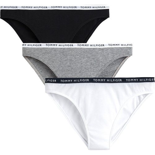 Pack of 3 Knickers in Cotton with Logo Print Waistband - Tommy Hilfiger - Modalova