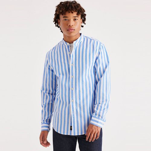 Striped Cotton Shirt in Regular Fit with Mandarin Collar - Dockers - Modalova