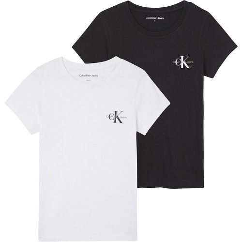 Printed Cotton T-Shirt with Short Sleeves - Calvin Klein Jeans - Modalova
