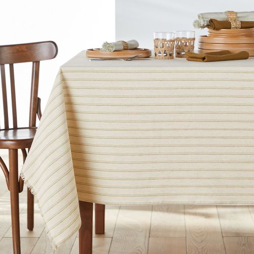 Lovnas Striped Woven-Dyed Cotton & Linen Tablecloth - LA REDOUTE INTERIEURS - Modalova