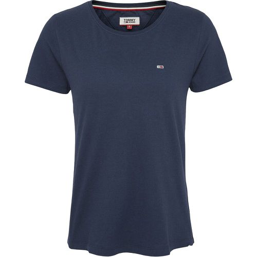 Embroidered Logo Cotton T-Shirt with Short Sleeves - Tommy Jeans - Modalova