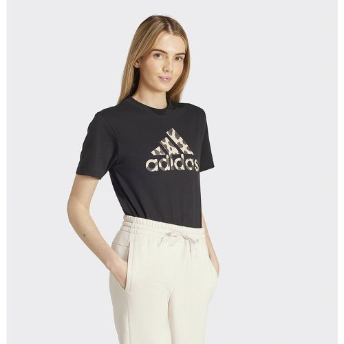 Cotton Graphic T-Shirt with Animal Print Logo - ADIDAS SPORTSWEAR - Modalova