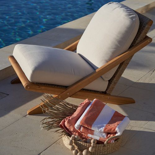Hendaye Striped 100% Cotton Velour Beach Towel - LA REDOUTE INTERIEURS - Modalova