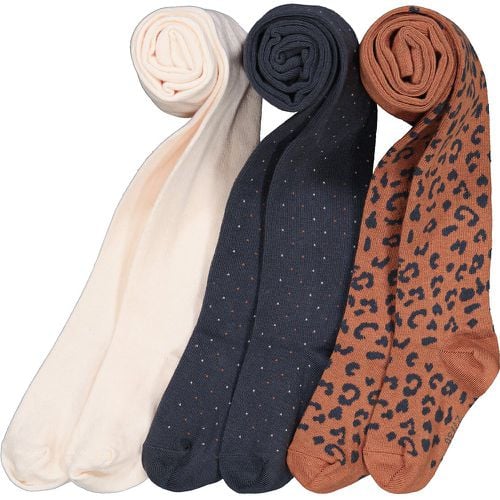 Pack of 3 Tights in Cotton Mix, Plain/Polka Dot/Leopard Print - LA REDOUTE COLLECTIONS - Modalova