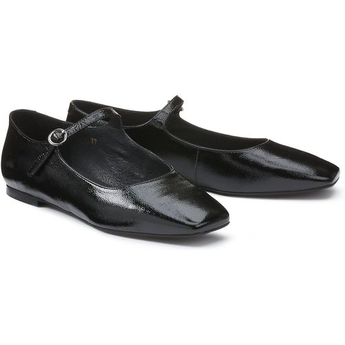 Patent Strappy Ballet Flats in Leather - LA REDOUTE COLLECTIONS - Modalova