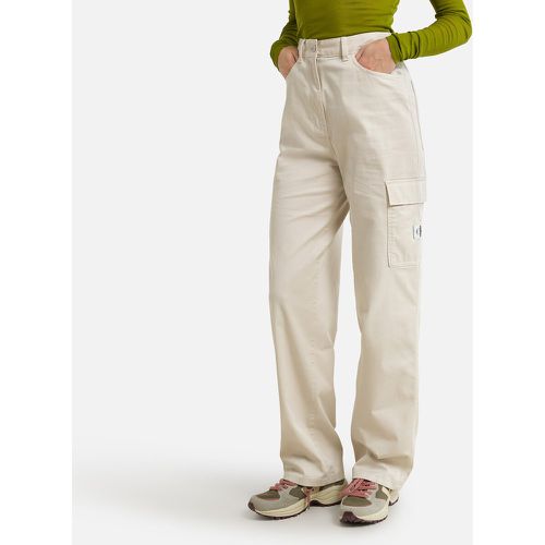 Cotton Straight Trousers with High Waist - Calvin Klein Jeans - Modalova